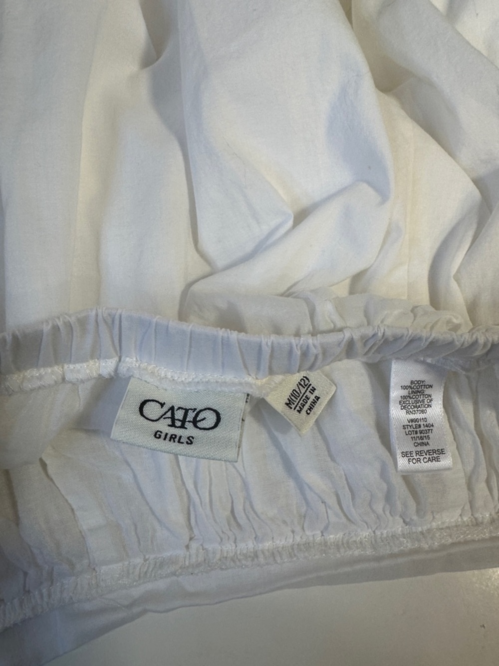 Cato girls white pull on skirt size 10/12 - Picture 4 of 5